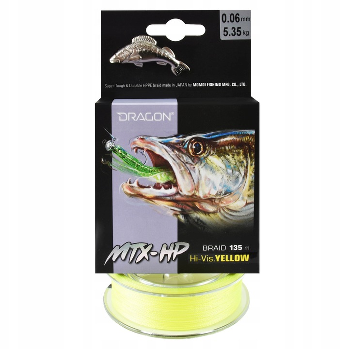Fir textil Dragon MTX-HP 0.06mm 5.35kg 135m, fluoreszkáló sárga