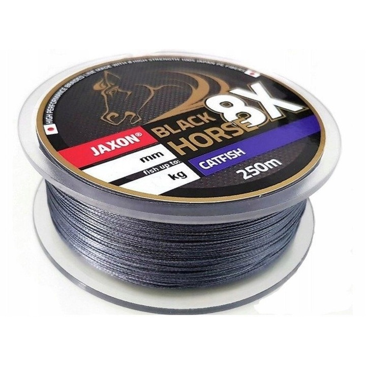 Jaxon Black Horse fonott harcsázó zsinór 0,36mm 250m, 1 darabos szett
