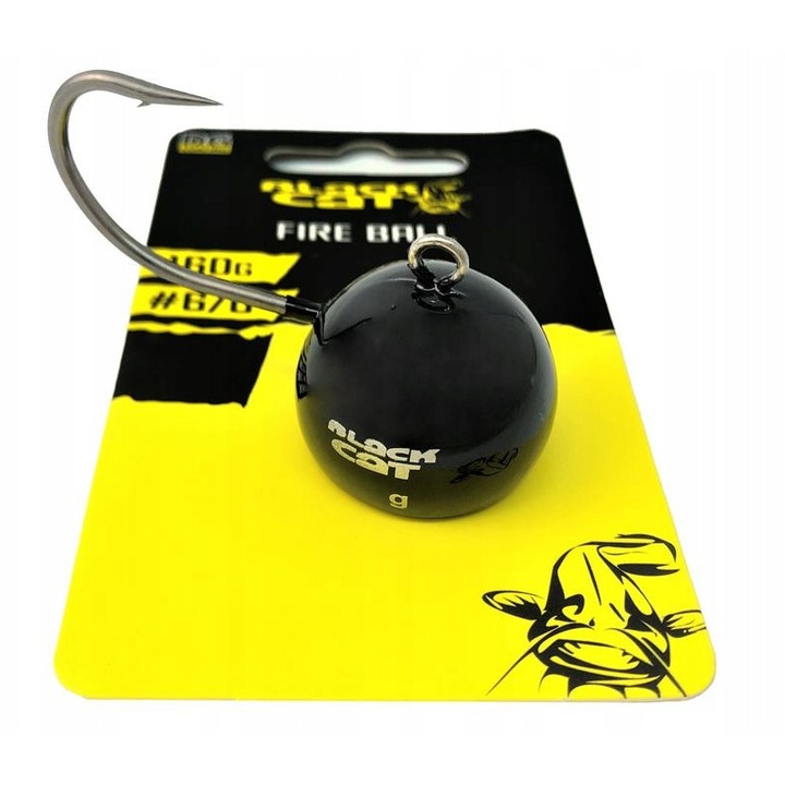 Sapkás jig Black Cat Fire, 6/0, Fekete, 160g