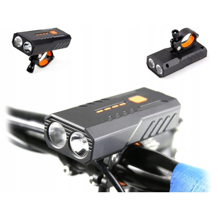 Челник Kands BC-FL1598 1000LM, USB, акумулаторна батерия, лесен монтаж