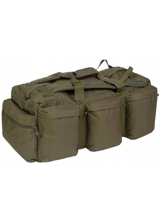 Kombat taktikai sporttáska 100L, 600D nylon, vízálló, olíva színű, méretei 90x35x30cm