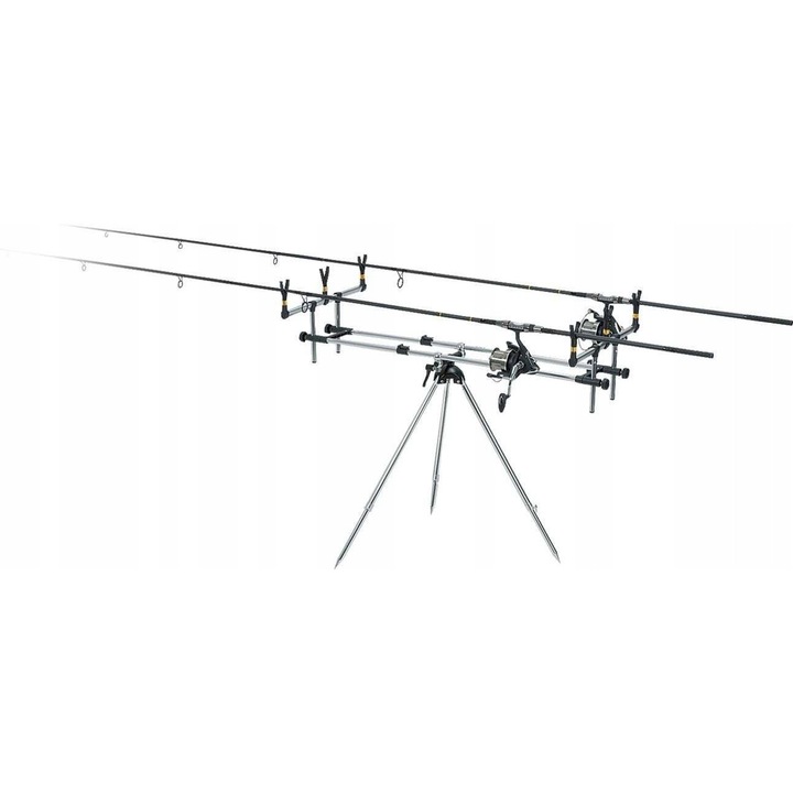 Suport de pescuit tripod Jaxon, 83-127cm, 60-102cm, set pentru 3 undite, transport 95x25x12cm