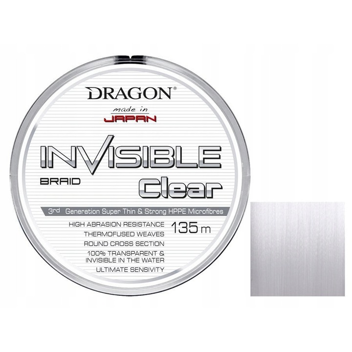 Dragon Invisible Clear fonott zsinór 0.25mm 135m átlátszó szett 1 db