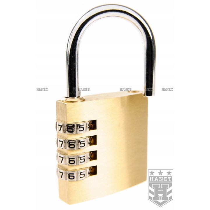 Lacat militar BCB, combinat cu cifru, 10.000 combinatii, 7x4cm, cromat, rezistent la intemperii
