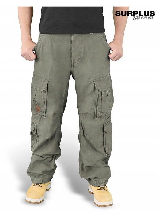 Карго панталони Surplus AIRBORNE Vintage, 100% памук, зелени