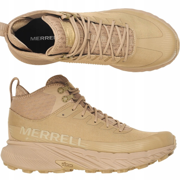 Pantofi tactici barbati Merrell Agility Peak 5, impermeabili, confortabili, bej, 43.5 EU