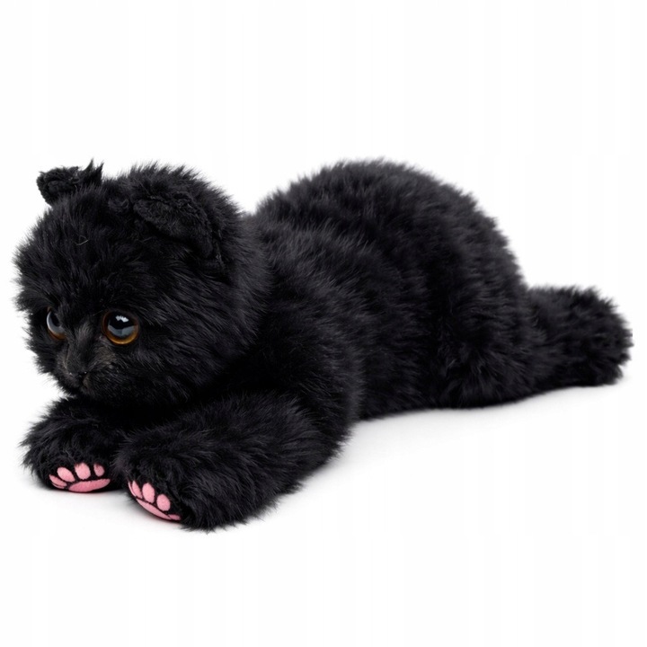 Плюшена играчка, LEAN Toys, лежаща котка, 38 см
