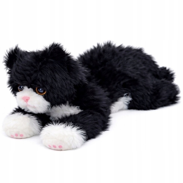 Плюшена играчка, LEAN Toys, лежаща котка, 38 см