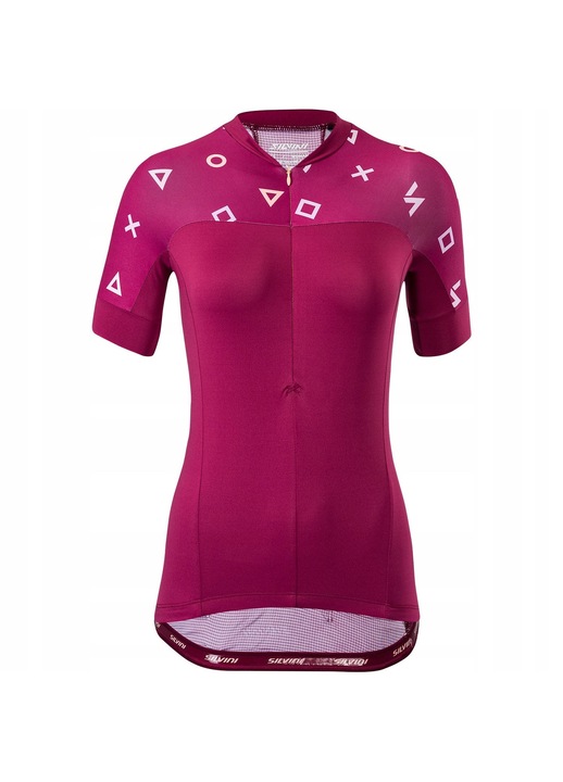 Tricou sport dama Silvini, ciclism, visiniu, fabricat din material respirabil, S INTL
