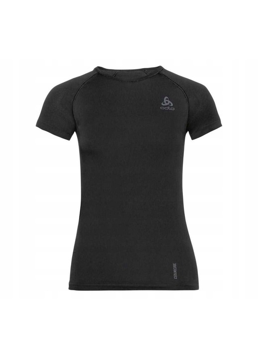 Tricou sport dama Odlo, Performance X-Light Eco, maneca scurta, negru, fitness, S INTL