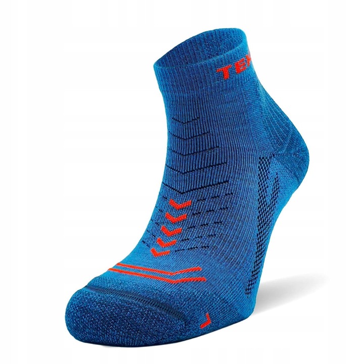 Sosete sport barbati Teko Skarpety merino ecoRUN Enduro Light Half 2.0, teal, M (38-41)