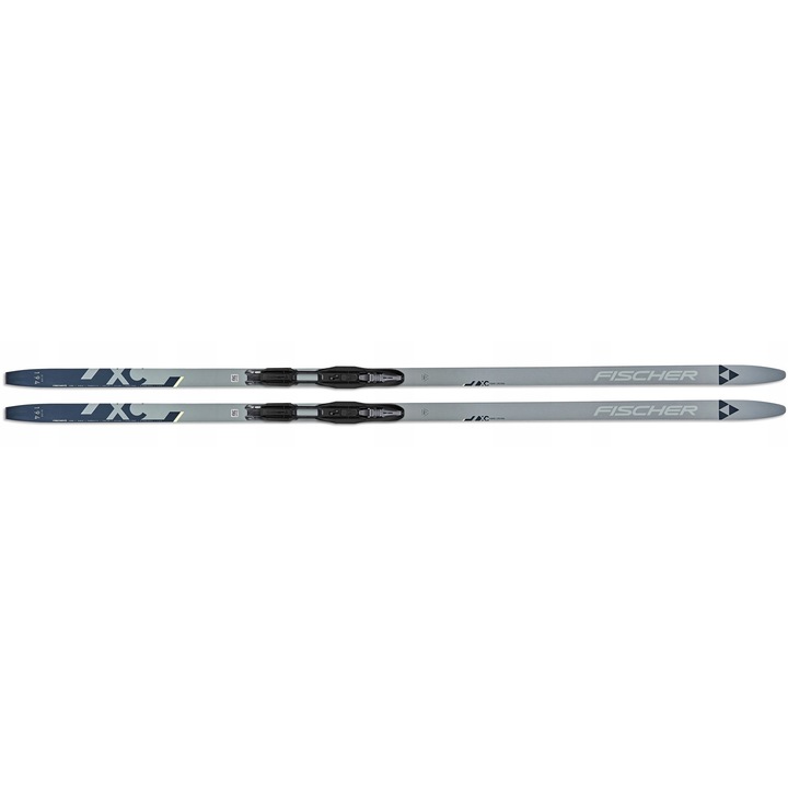 Schiuri Fischer XC Fibre Crown EF cu legaturi Tour Step-In IFP, 179cm, gri-antracit