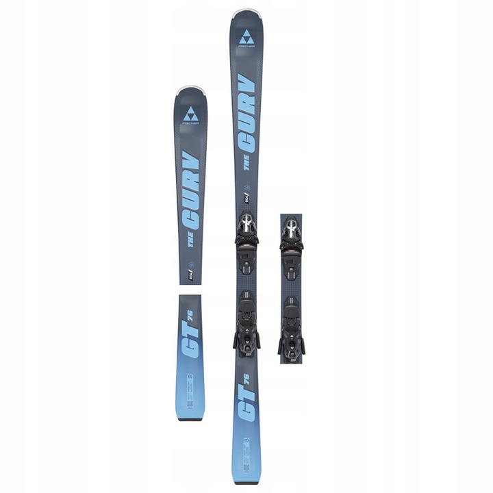 Schiuri Fischer The Curv GT 76 + RSW 10 PR, 173cm, multicolor, pentru schiuri de pista, nivel mediu-avansat