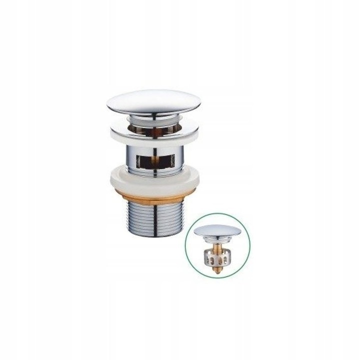 Ventil click-clack Batmix, 66mm, cu cos pentru colectarea deseurilor