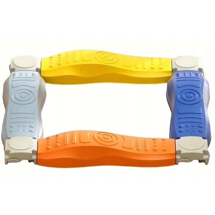 Set de 4 pietre de echilibru DK, multicolor, pentru dezvoltarea coordonarii si echilibrului, 44.5x27.5x14.8cm