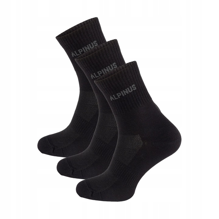 Sosete sport barbati Alpinus Zadar 3-pack Coolmax, negru, 39x42