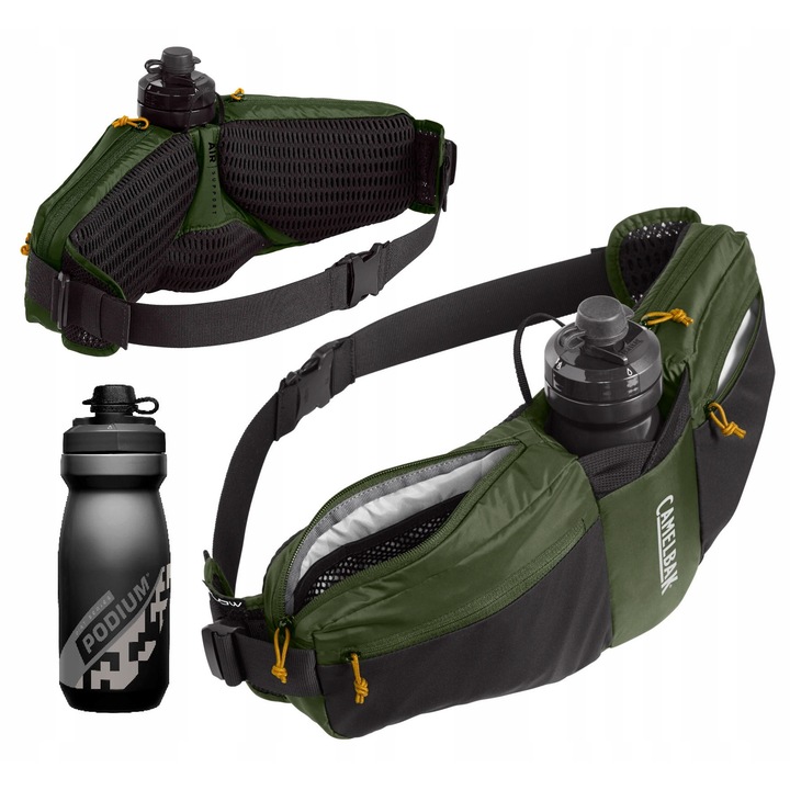 CamelBak M.U.L.E Flow 4 deréktáska, 4L, 620ml kulaccsal, katonai zöld,