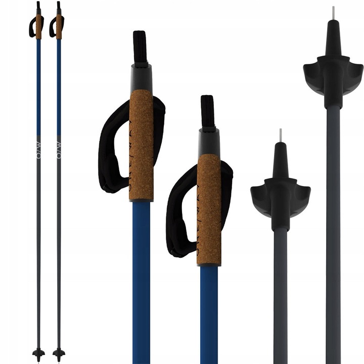 Schiuri de fond One Way Diamond 2, 135cm, grip din pluta, composite, granatovo-sfatos