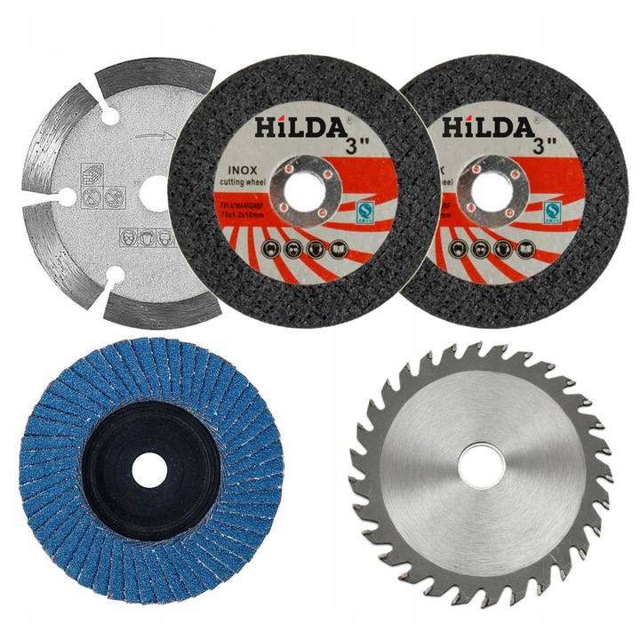 Hilda 75mm gyémánttárcsa, építőanyagok vágásához, 6 darabos készlet