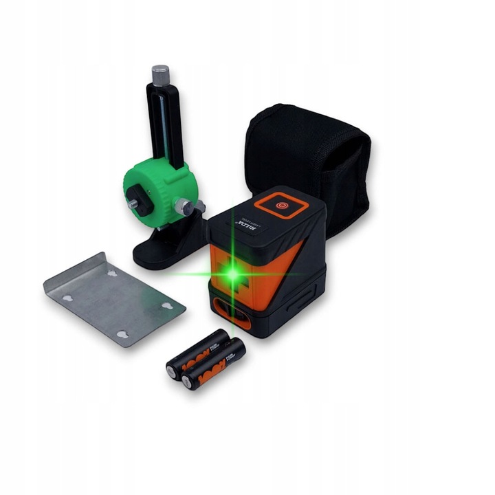 Nivela laser Hilda, model H-3, 2 linii, verde, set cu suport 360, 25m raza de actiune