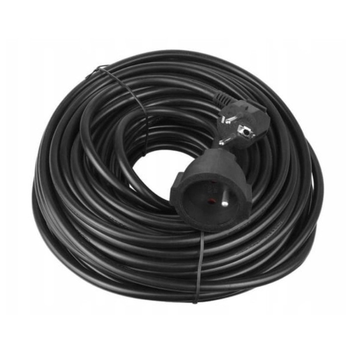 Kerti hosszabbító 30m, 3 x 2,5mm, földelt, fekete