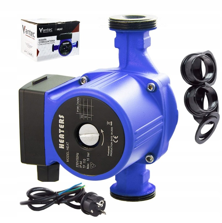 Pompa circulatie apa Vantec 25-40/180, 3 trepte, 230V, 10 Bar, set complet