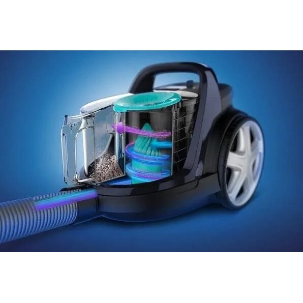 Aspirator fara sac, Philips, model cilindric, 900W, verde, 280x412x280mm