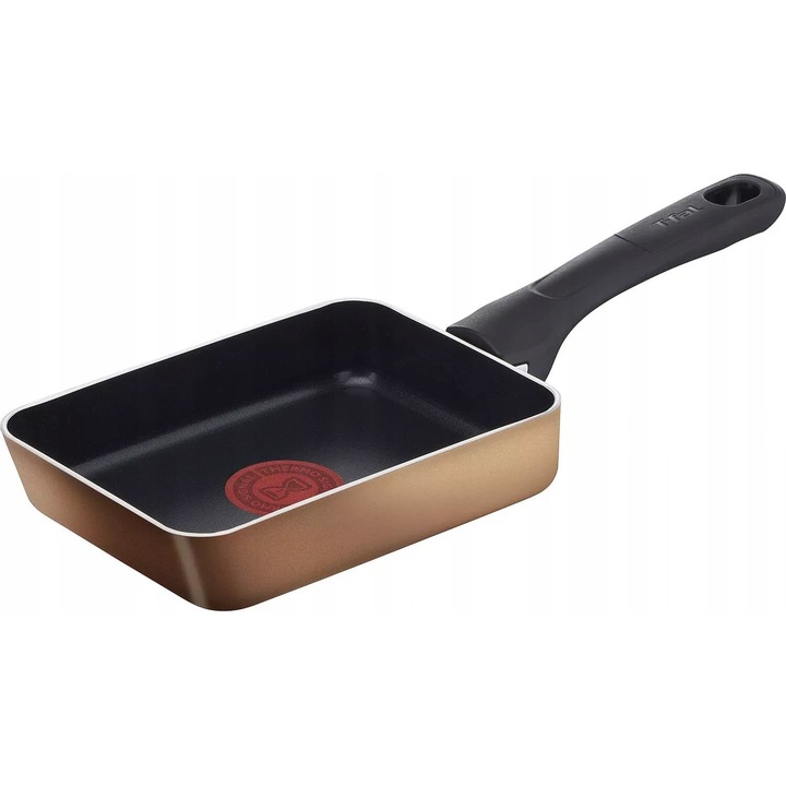 Тиган Tefal Egg Roaster 12x18см, незалепващ, правоъгълен, златист, газ