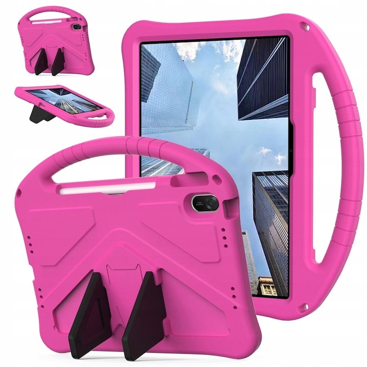 Husa tableta ERBORD pentru copii cu suport pentru Huawei MatePad 11.5 2025, roz, design unic