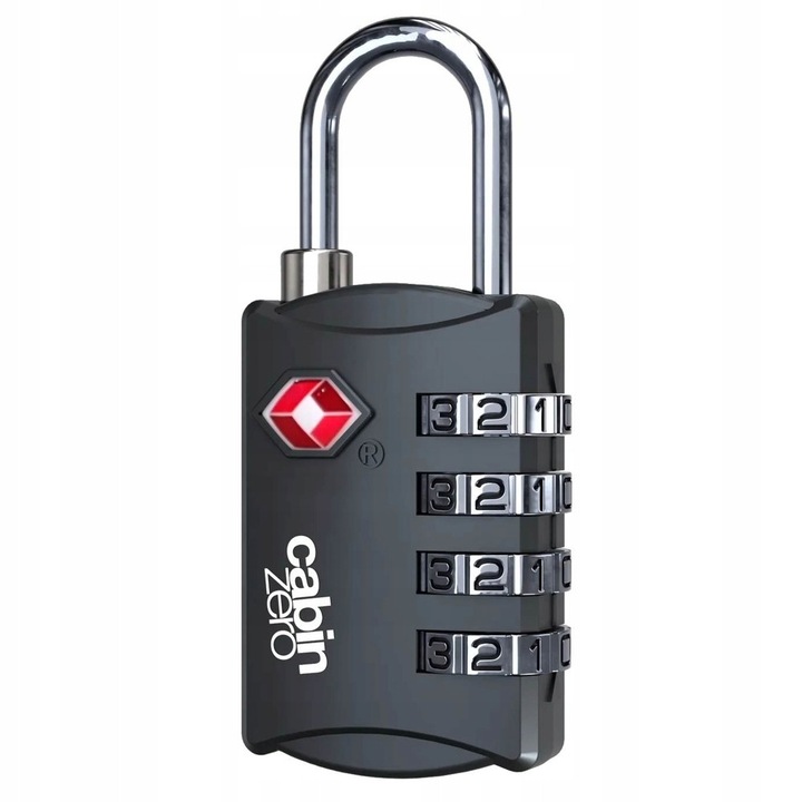 Lacat turistic CabinZero, cod de securitate, argintiu/gri
