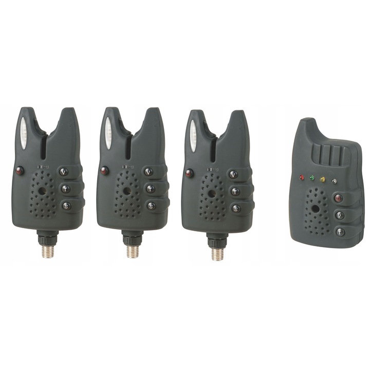 Set 3 avertizatoare Traper Magic 3+1, si centrala, iluminare LED, raza maxima 100-150m