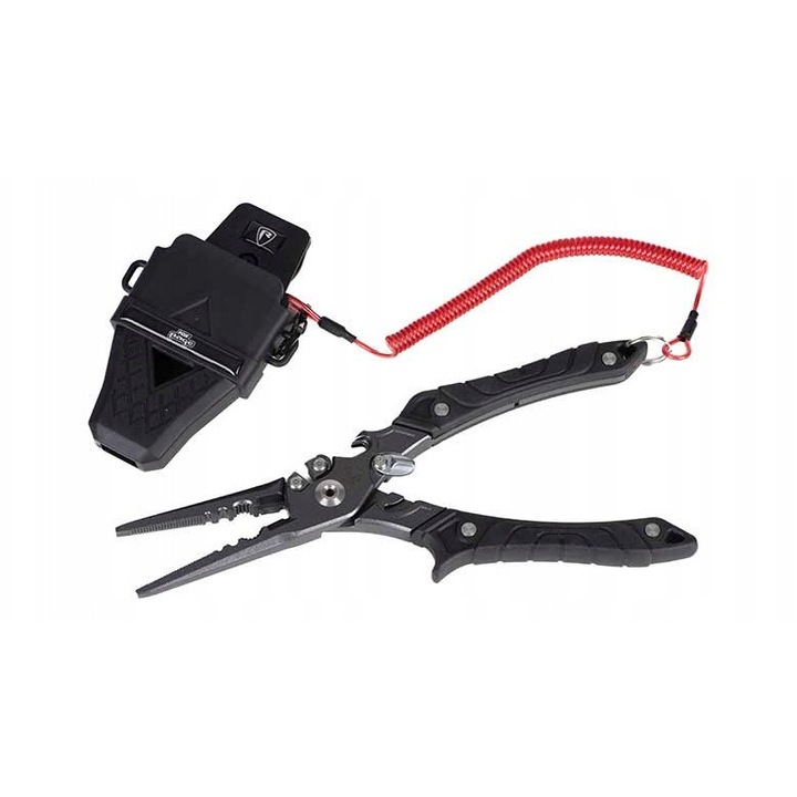 Szczypce multifunctionale Fox Rage 22,5cm, din otel inoxidabil, cu taietoare din carburi de tungsten, gri inchis