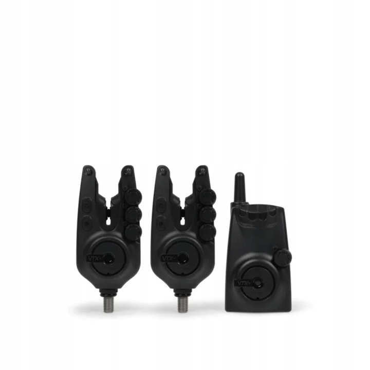 Set semnalizatoare Avid Carp VTX+ 2+1, tehnologie IQ-Sense, 8 niveluri sensibilitate, IPX6