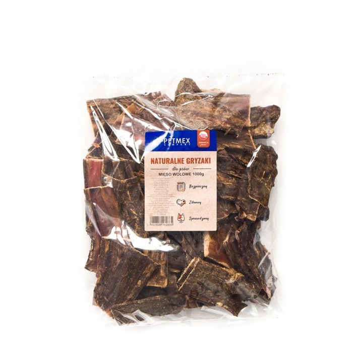 Натурален деликатес за кучета, PETMEX, 1кг, плоска говежда кайма