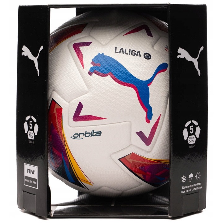 Puma Orbita La Liga 1 hivatalos futballlabda, 12 panel, PU, 5-ös méret