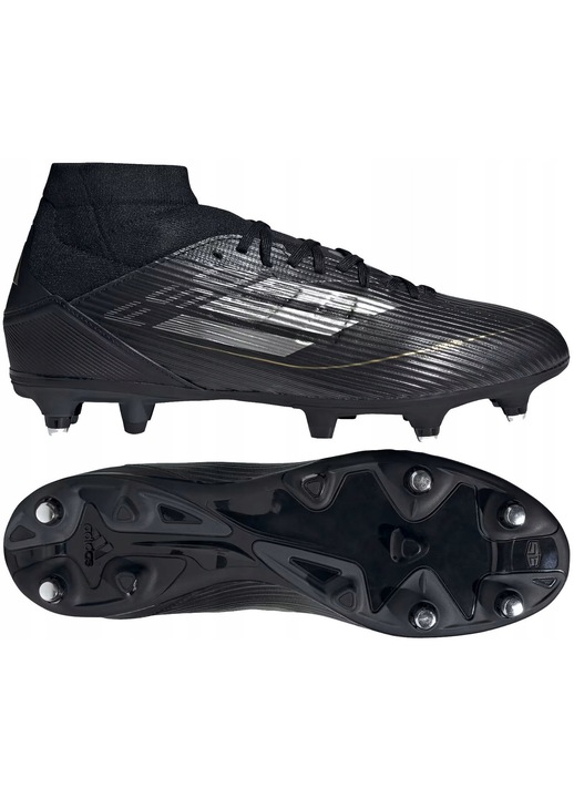 Pantofi sport barbati, adidas, F50 League Mid, cramponare, negru