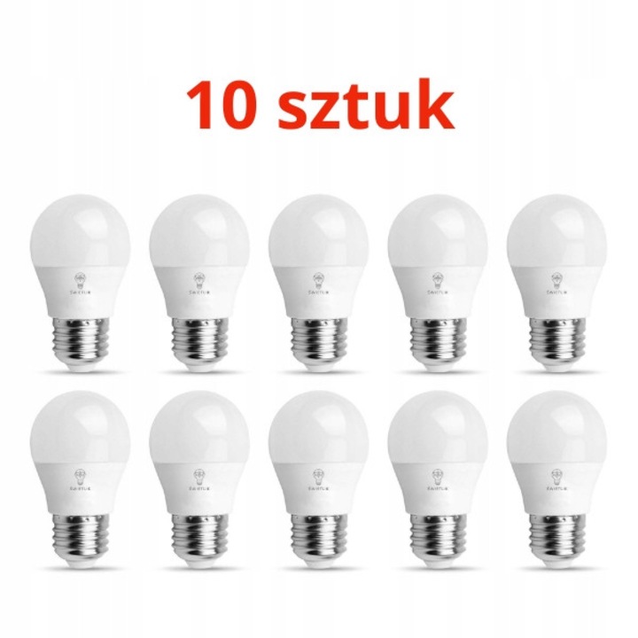 Комплект 10 LED крушки G45 E27 4W Неутрално бяло