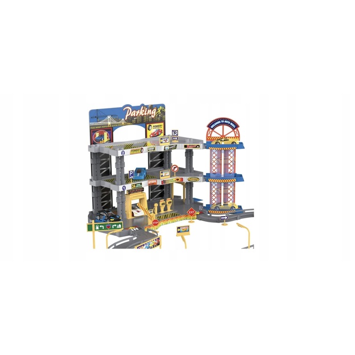 Многоетажен паркинг, Playtive, 5 колички, 3 етажа, 56,5x50x27см