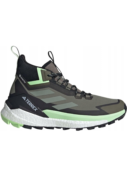 Pantofi sport barbati, adidas, trekking, inalti, verde, Gore-Tex