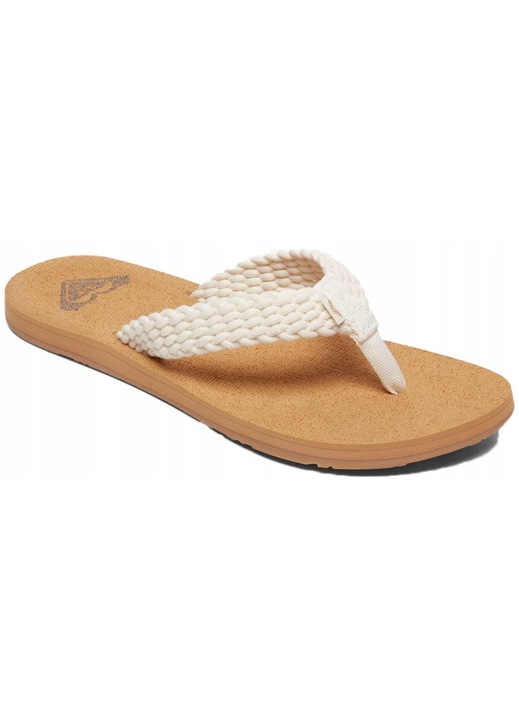 Slapi dama ROXY, alb, sport, pentru piscina si plaja