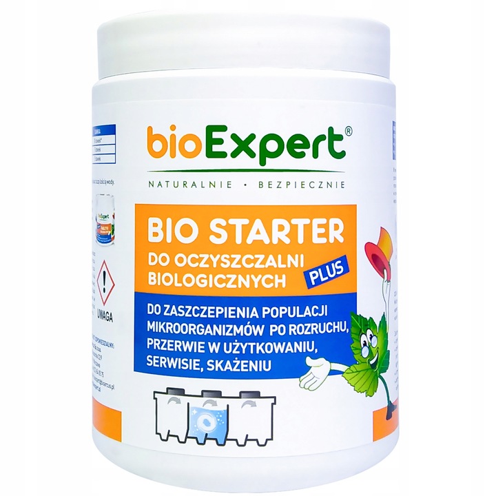 bioExpert BIO Starter PLUS pentru canalizare, 400 g, formula puternica, eficienta ridicata