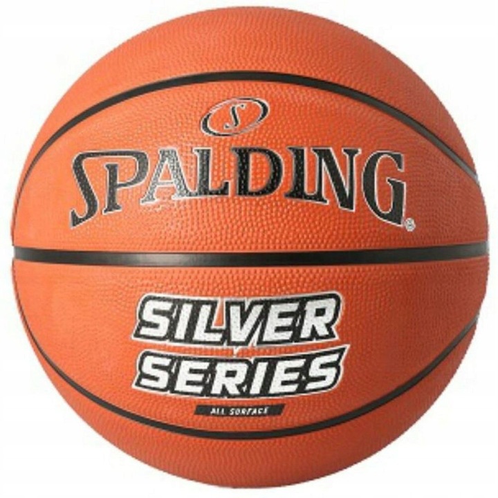 SPALDING Silver Series kosárlabda, 5-ös méret, gumi anyag, kültéri játékhoz, edzéshez