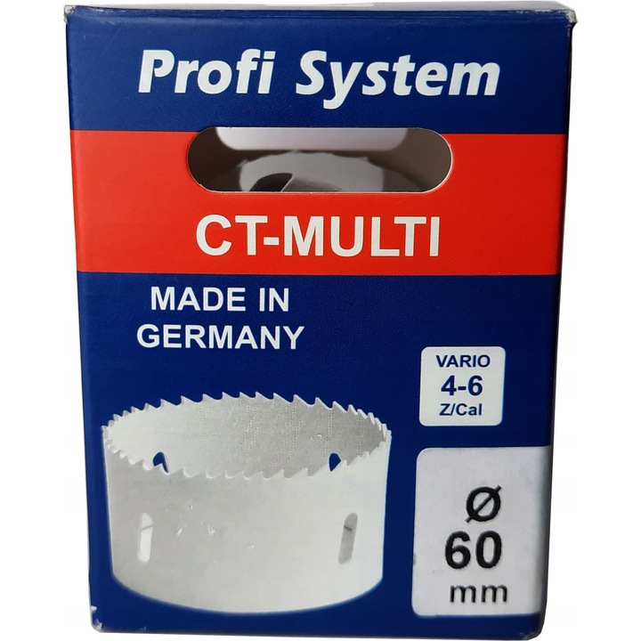 Set otwornice bimetal 60mm Profi, pentru metal si lemn, adancime 38mm