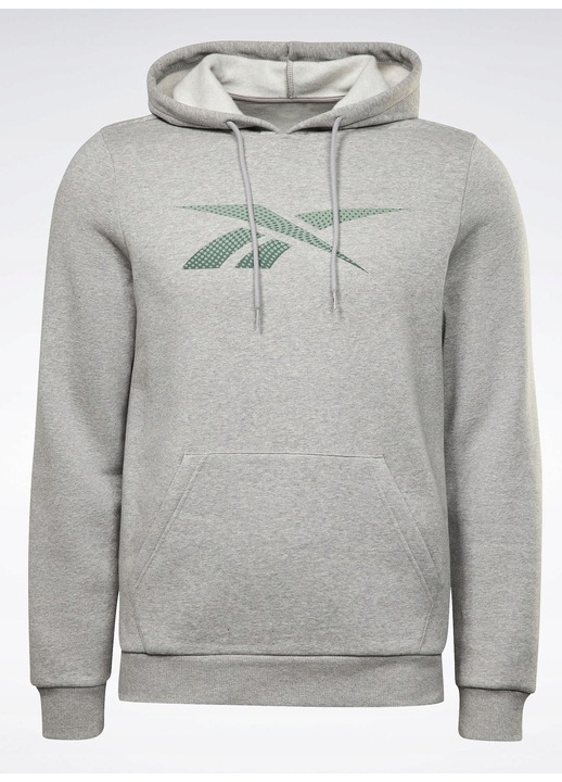 Hanorac barbati Reebok, cu gluga, bumbac/poliester, gri