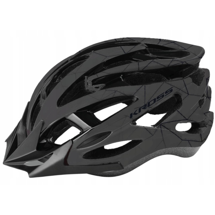 Kross LAKI védősisak, fekete, M/L, 56-61 cm, 28 szellőzőnyílás, In-Mold technológia