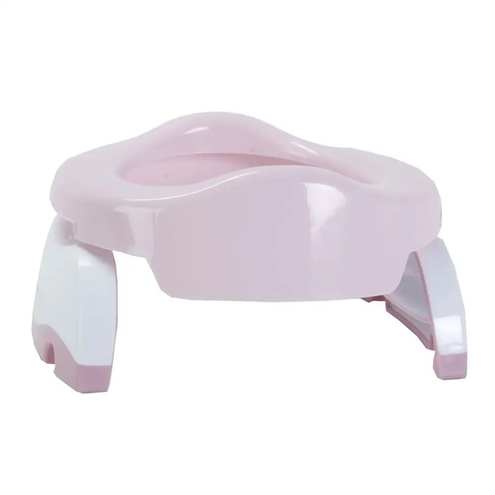 Set nocnic si adaptator pentru toaleta Potette Plus roz si alb, dimensiuni 22x23x7 cm, 22x36x7 cm