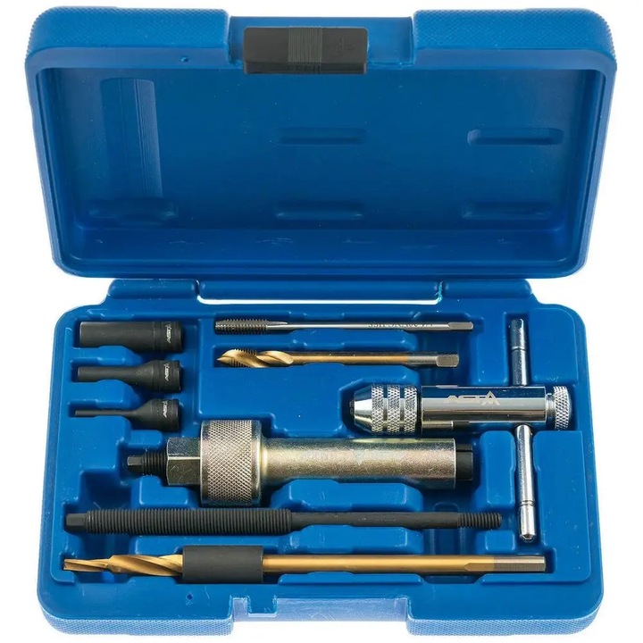 Gyújtógyertya eltávolító és menetjavító készlet M8-M10, Asta, 6 adapter, 160mm