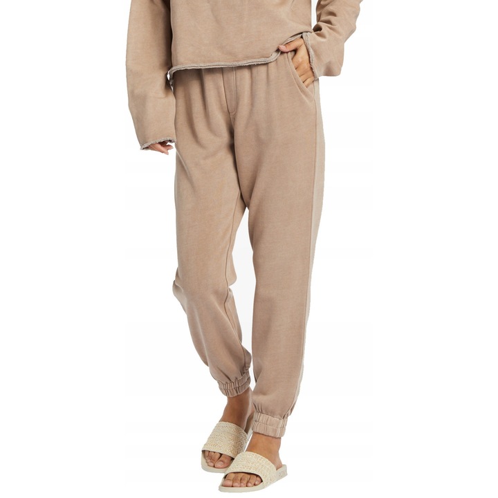 Pantaloni sport dama, Roxy Doheny Jogger, bej, bumbac organic si poliester