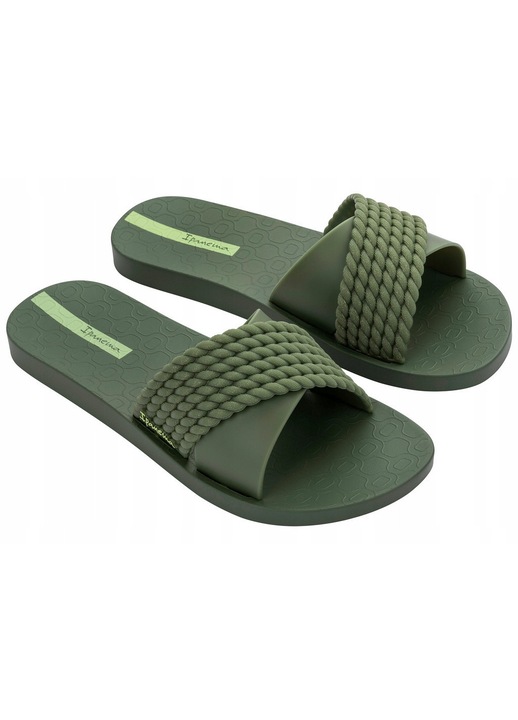 Slapi dama Ipanema Street II, verde, material confortabil