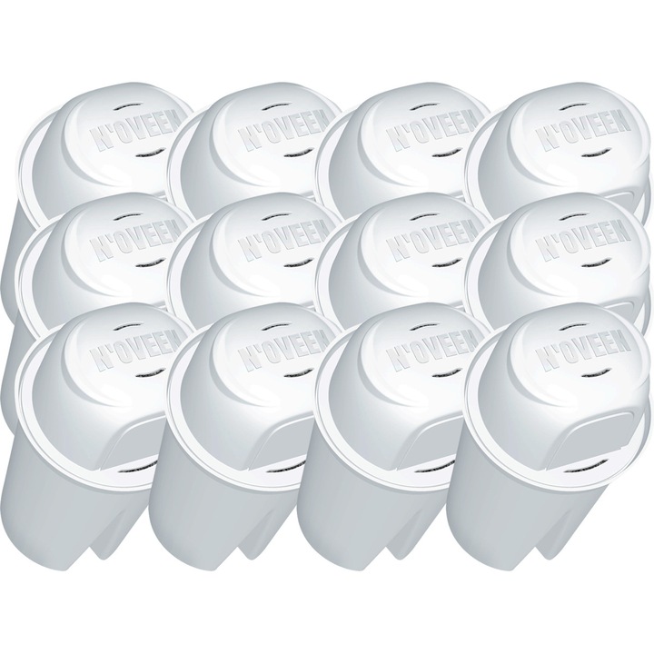 N'oveen Aqua WF02 12 darabos szűrőkészlet ivóvízhez, különböző kancsókkal kompatibilis, BPA-mentes